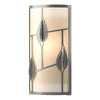 Hubbardton Forge Vintage Platinum White Art Glass (Bb) Alison'S Leaves Sconce