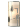 Hubbardton Forge Sterling White Art Glass (Bb) Alison'S Leaves Sconce