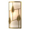 Hubbardton Forge Modern Brass White Art Glass (Bb) Alison'S Leaves Sconce