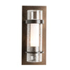 Hubbardton Forge Bronze Seeded Glass With Opal Diffuser (Zs) Torch Indoor Sconce