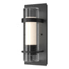 Hubbardton Forge Black Seeded Glass With Opal Diffuser (Zs) Torch Indoor Sconce