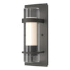 Hubbardton Forge Natural Iron Seeded Glass With Opal Diffuser (Zs) Torch Indoor Sconce