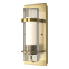 Hubbardton Forge Modern Brass Seeded Glass With Opal Diffuser (Zs) Torch Indoor Sconce