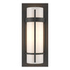 Hubbardton Forge Natural Iron Opal Glass (Gg) Banded With Bar Sconce