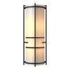 Hubbardton Forge Black White Art Glass (Bb) Extended Bars Sconce