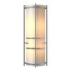 Hubbardton Forge Vintage Platinum White Art Glass (Bb) Extended Bars Sconce