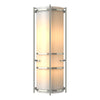 Hubbardton Forge Sterling White Art Glass (Bb) Extended Bars Sconce