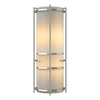 Hubbardton Forge Sterling Ivory Art Glass (Cc) Extended Bars Sconce