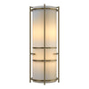 Hubbardton Forge Modern Brass Ivory Art Glass (Cc) Extended Bars Sconce