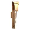 Hubbardton Forge Bronze Opal Glass (Gg) Banded Wall Torch Sconce