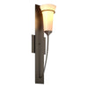 Hubbardton Forge Dark Smoke Opal Glass (Gg) Banded Wall Torch Sconce