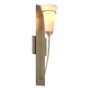 Hubbardton Forge Soft Gold Opal Glass (Gg) Banded Wall Torch Sconce