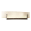 Hubbardton Forge Bronze White Art Glass (Bb) Axis Sconce