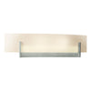 Hubbardton Forge Vintage Platinum White Art Glass (Bb) Axis Sconce