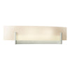 Hubbardton Forge Sterling White Art Glass (Bb) Axis Sconce