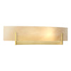 Hubbardton Forge Modern Brass Amber Swirl Glass (Aa) Axis Sconce