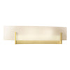 Hubbardton Forge Modern Brass White Art Glass (Bb) Axis Sconce