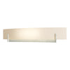 Hubbardton Forge Sterling White Art Glass (Bb) Axis Large Sconce