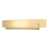 Hubbardton Forge Modern Brass Amber Swirl Glass (Aa) Axis Large Sconce