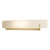 Hubbardton Forge Modern Brass White Art Glass (Bb) Axis Large Sconce