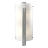 Hubbardton Forge Vintage Platinum White Art Glass (Bb) Forged Vertical Bar Sconce