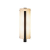 Hubbardton Forge Natural Iron White Art Glass (Bb) Forged Vertical Bar Large Sconce