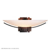 Hubbardton Forge Bronze Opal Glass (Gg) Oval Impressions Sconce