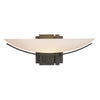 Hubbardton Forge Natural Iron Opal Glass (Gg) Oval Impressions Sconce