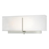 Hubbardton Forge Sterling Natural Anna Shade (Sf) Exos Square Sconce