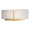 Hubbardton Forge Modern Brass Flax Shade (Se) Exos Square Sconce