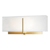 Hubbardton Forge Modern Brass Natural Anna Shade (Sf) Exos Square Sconce