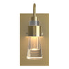 Hubbardton Forge Modern Brass Clear Glass (Zm) Erlenmeyer Ada Sconce