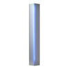 Hubbardton Forge Vintage Platinum Blue Glass (Ee) Gallery Small Sconce