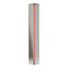 Hubbardton Forge Sterling Red Glass (Rr) Gallery Small Sconce