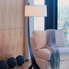 Hubbardton Forge Bronze Natural Anna Shade (Sf) Stasis Floor Lamp