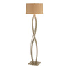 Hubbardton Forge Soft Gold Doeskin Suede Shade (Sb) Almost Infinity Floor Lamp