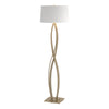 Hubbardton Forge Soft Gold Natural Anna Shade (Sf) Almost Infinity Floor Lamp