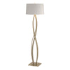 Hubbardton Forge Soft Gold Flax Shade (Se) Almost Infinity Floor Lamp