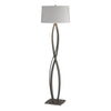 Hubbardton Forge Natural Iron Light Grey Shade (Sj) Almost Infinity Floor Lamp