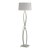 Hubbardton Forge Vintage Platinum Light Grey Shade (Sj) Almost Infinity Floor Lamp