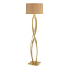 Hubbardton Forge Modern Brass Doeskin Suede Shade (Sb) Almost Infinity Floor Lamp