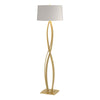 Hubbardton Forge Modern Brass Flax Shade (Se) Almost Infinity Floor Lamp