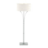 Hubbardton Forge Vintage Platinum Flax Shade (Se) Contemporary Formae Floor Lamp