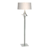 Hubbardton Forge Vintage Platinum Flax Shade (Se) Antasia Floor Lamp