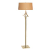 Hubbardton Forge Modern Brass Doeskin Suede Shade (Sb) Antasia Floor Lamp