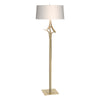 Hubbardton Forge Modern Brass Flax Shade (Se) Antasia Floor Lamp