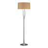 Hubbardton Forge Vintage Platinum Doeskin Suede Shade (Sb) Brindille Floor Lamp