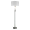 Hubbardton Forge Vintage Platinum Natural Anna Shade (Sf) Brindille Floor Lamp