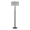 Hubbardton Forge Natural Iron Light Grey Shade (Sj) Brindille Floor Lamp