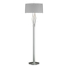 Hubbardton Forge Vintage Platinum Light Grey Shade (Sj) Brindille Floor Lamp